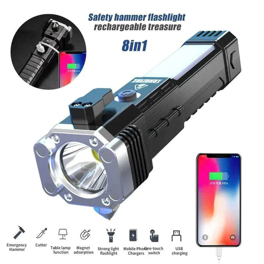 Multipurpose USB Laser Torch With Power bank