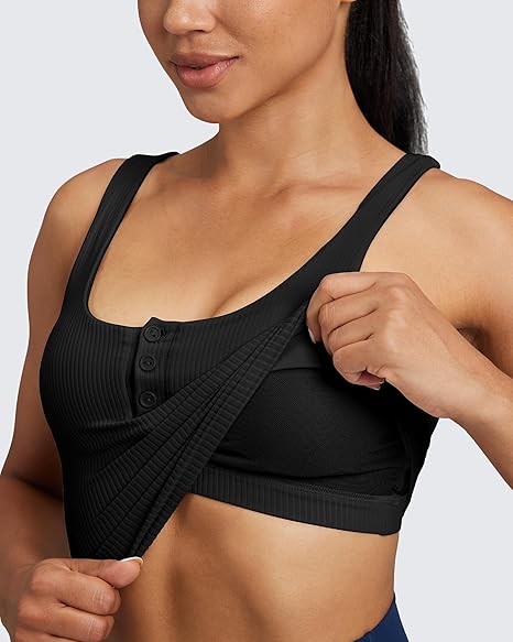 Front Button Padded Built In Bra Top - Buy 1 Get 1 Free