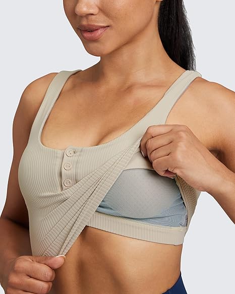 Front Button Padded Built In Bra Top - Buy 1 Get 1 Free