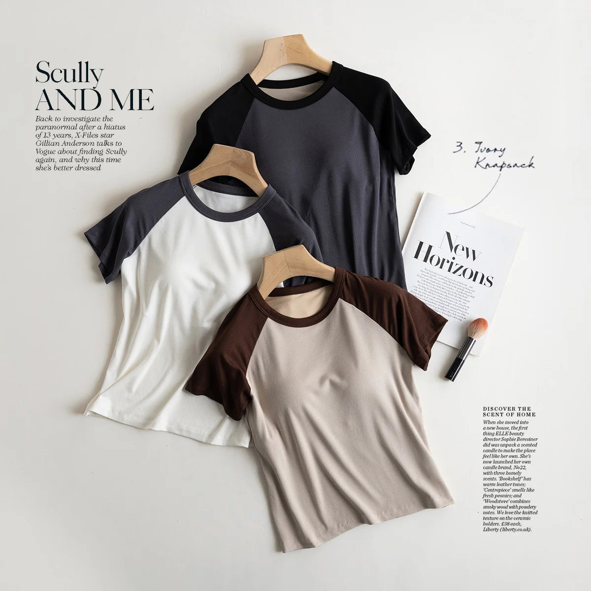 Padded Contarst Round Neck Padded T-shirt