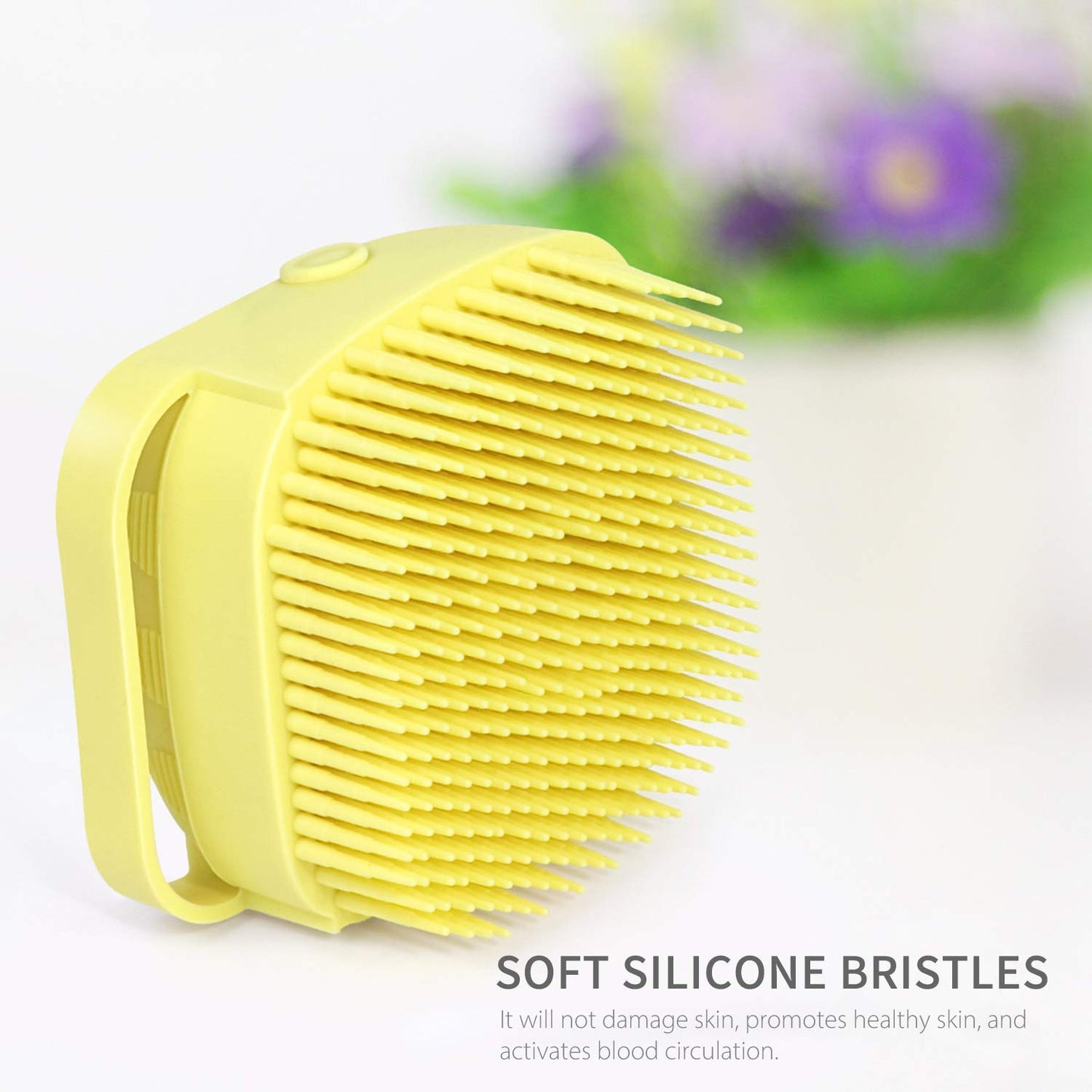 Silicone Bath Body Brush with Shampoo Dispenser + Body Back Scrubber (Combo Pack)