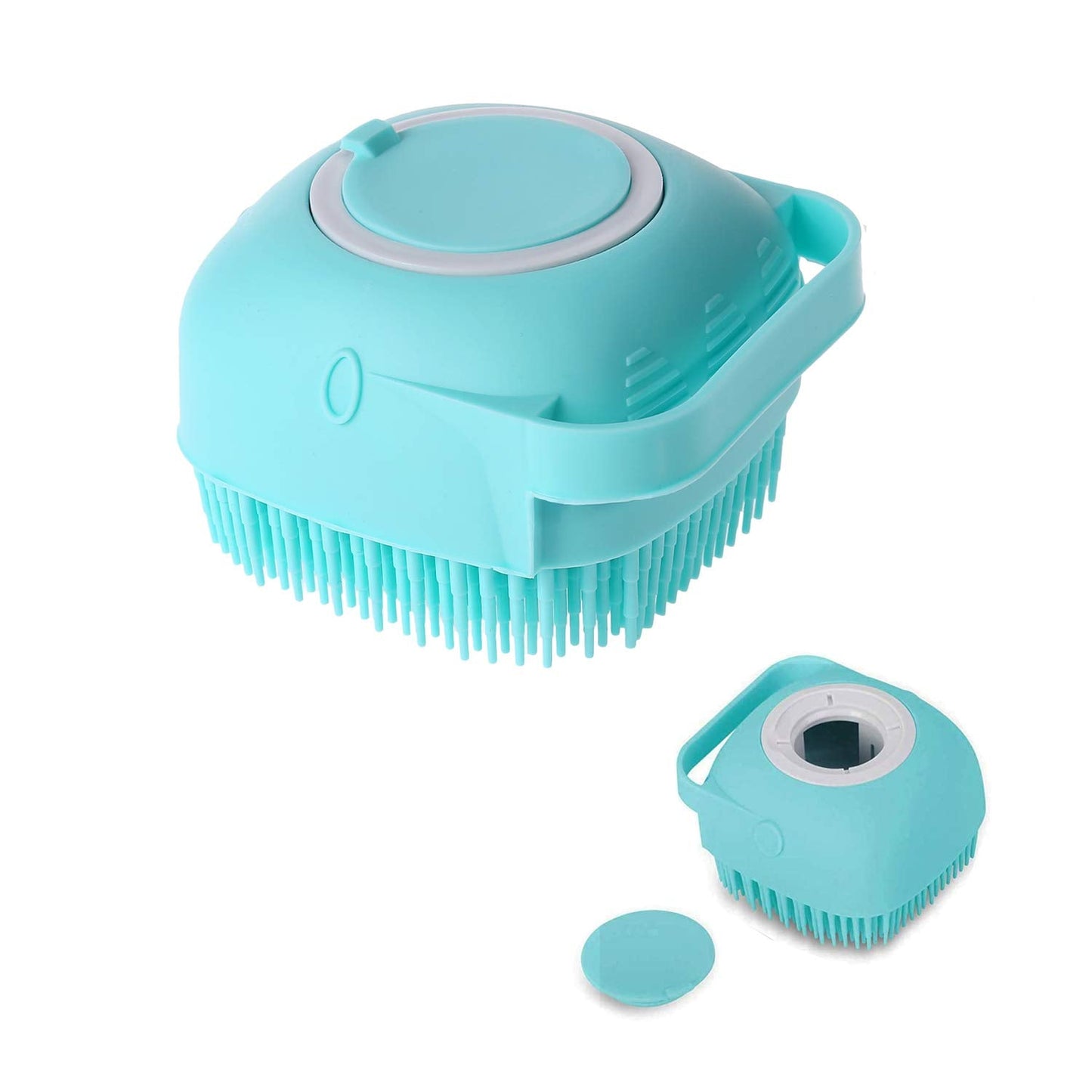 Silicone Bath Body Brush with Shampoo Dispenser + Body Back Scrubber (Combo Pack)