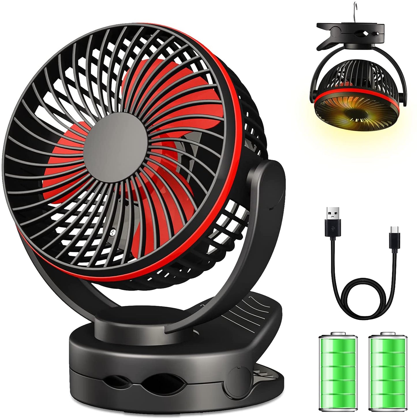 Portable Clip Fan With 360° Rotation & Strong Airflow