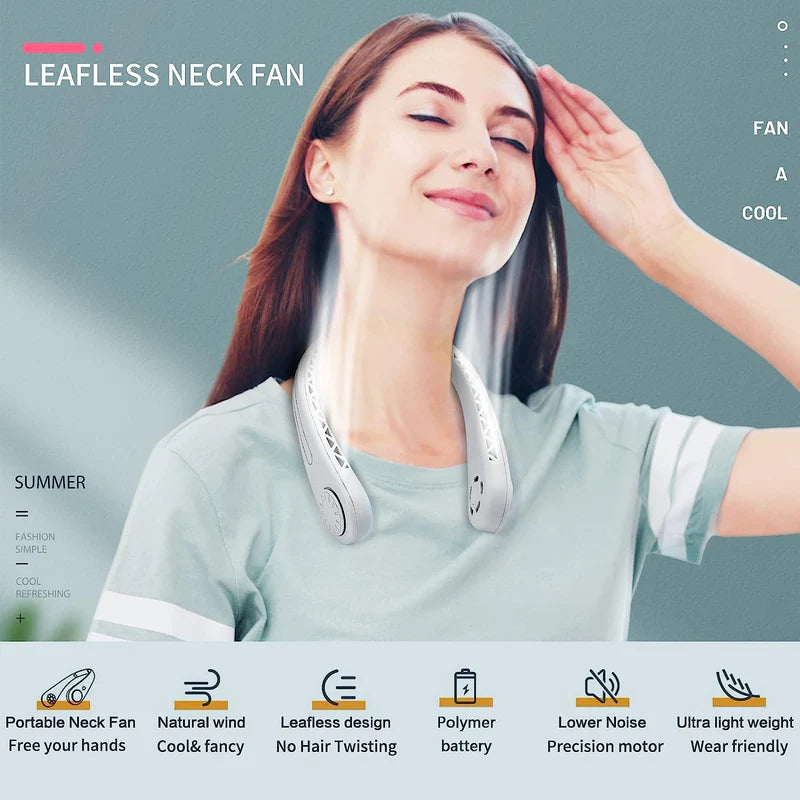 Neckband Fan USB Rechargeable.