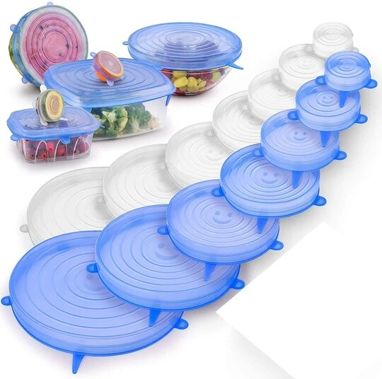 SILICONE REUSABLE STRETCH LIDS (SET OF 6)- BUY 1 GET 1 FREE