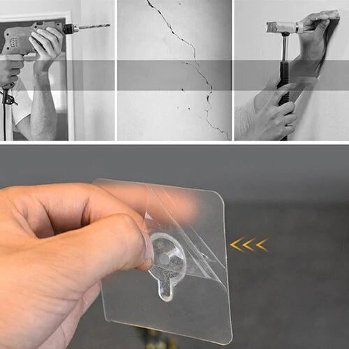 Drill Free Adhesive Hooks (Pack Of 10)
