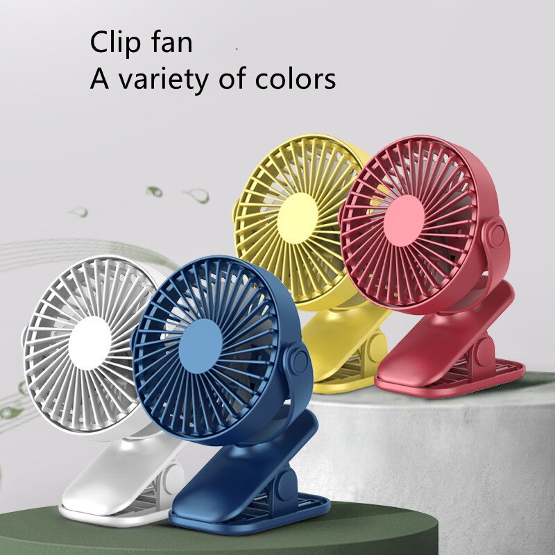 Portable Clip Fan With 360° Rotation & Strong Airflow