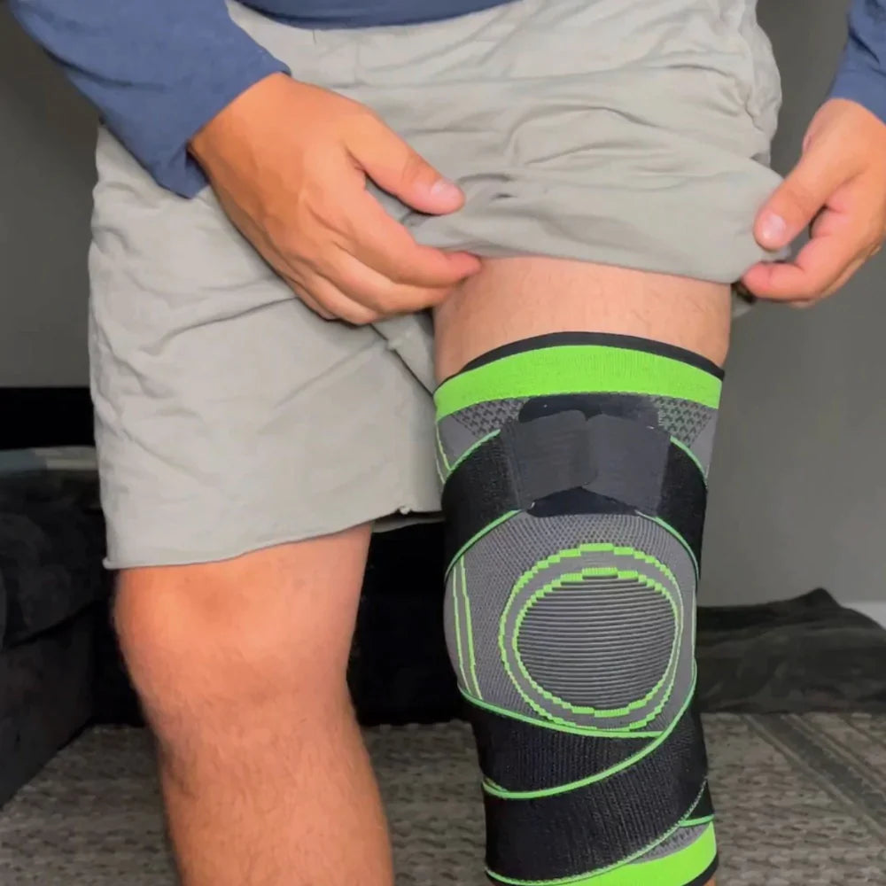 3D KNEE Support Brace with Belt for Men & Women ( SET OF 2 ) (FREESIZE)