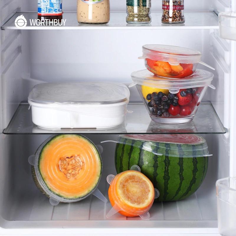 SILICONE REUSABLE STRETCH LIDS (SET OF 6)- BUY 1 GET 1 FREE
