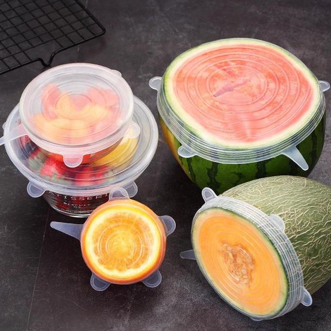 SILICONE REUSABLE STRETCH LIDS (SET OF 6)- BUY 1 GET 1 FREE