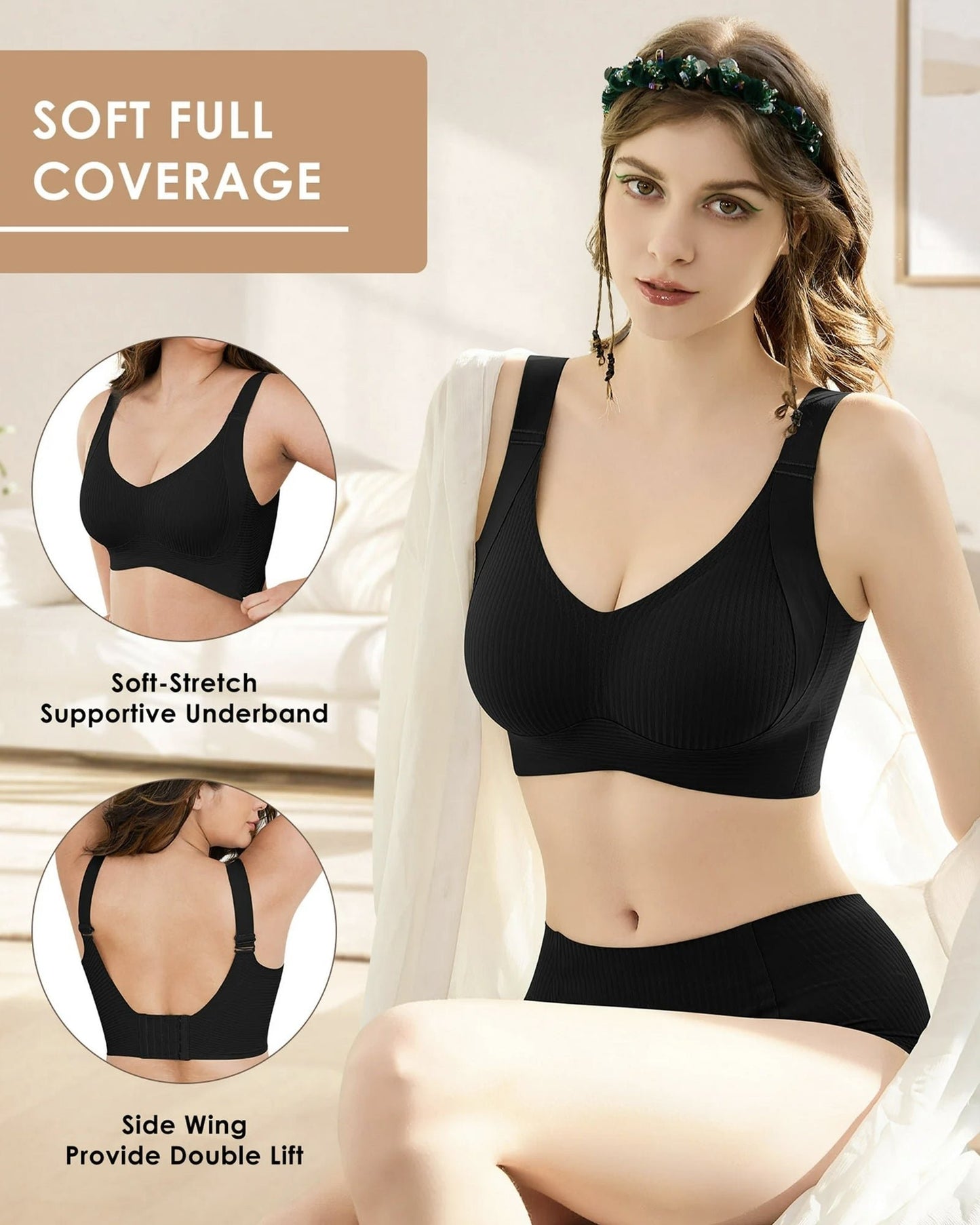 Women's Skin-Friendly Push-Up Wireless Bra