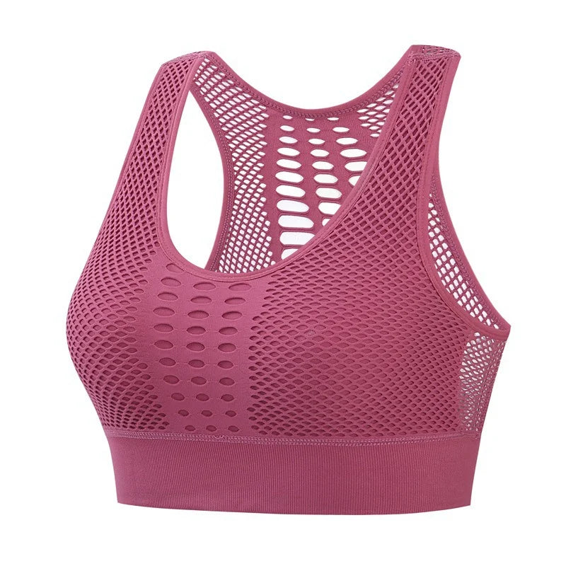 Push-Up Breathable Mesh Sports Bra