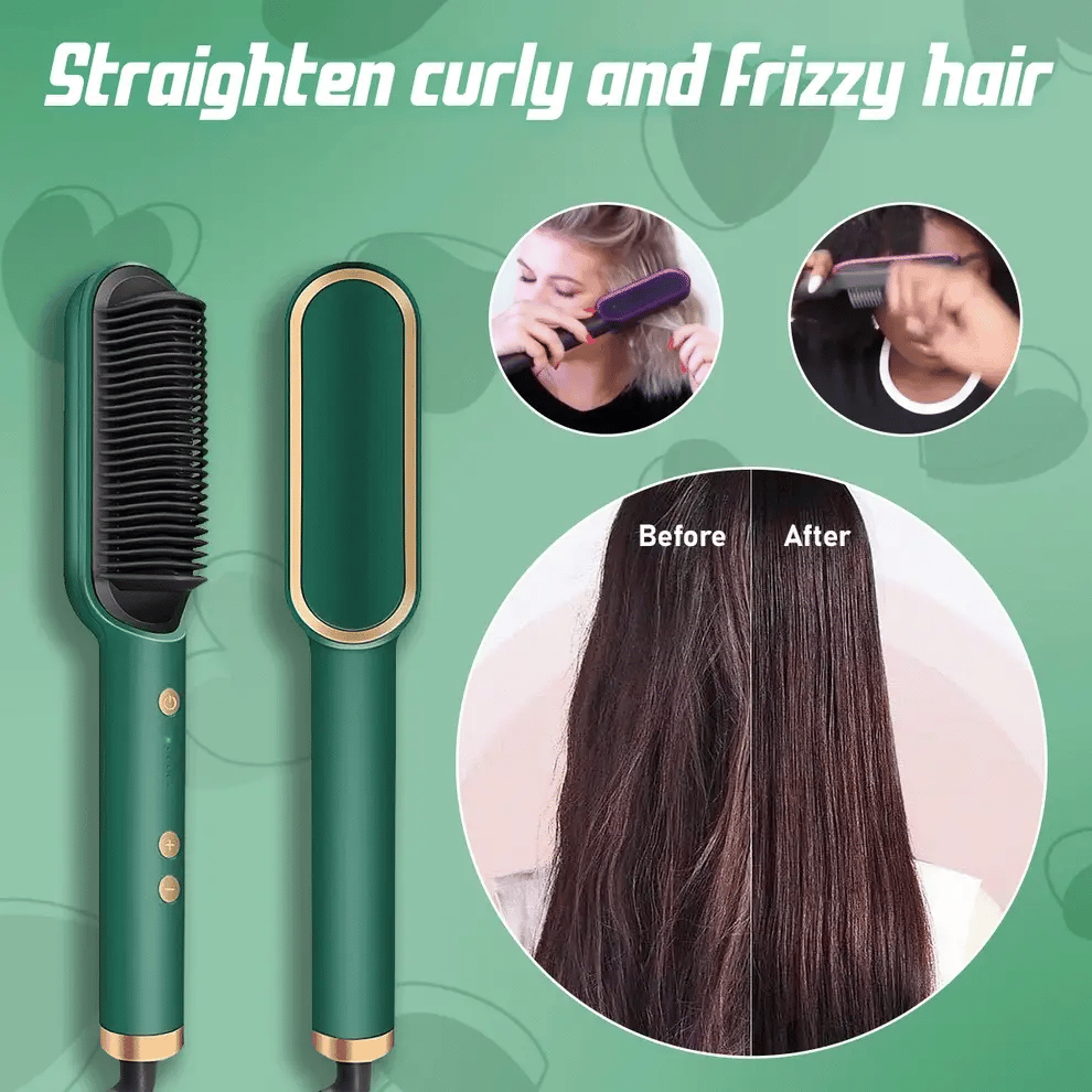 Hair Straightener Comb: 3-in-1 Styling Brush