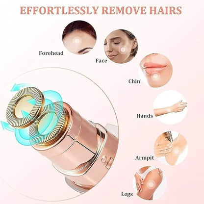 2 in 1 USB Rechargeable Eyebrow & Facial Hair Trimmer for Women
