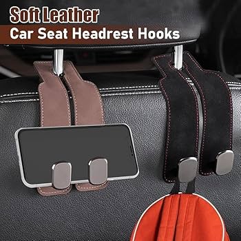 Car Seat Headrest Hook | Vegan Leather Hooks