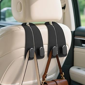 Car Seat Headrest Hook | Vegan Leather Hooks