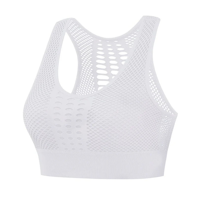 Push-Up Breathable Mesh Sports Bra