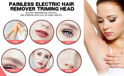 2 in 1 USB Rechargeable Eyebrow & Facial Hair Trimmer for Women