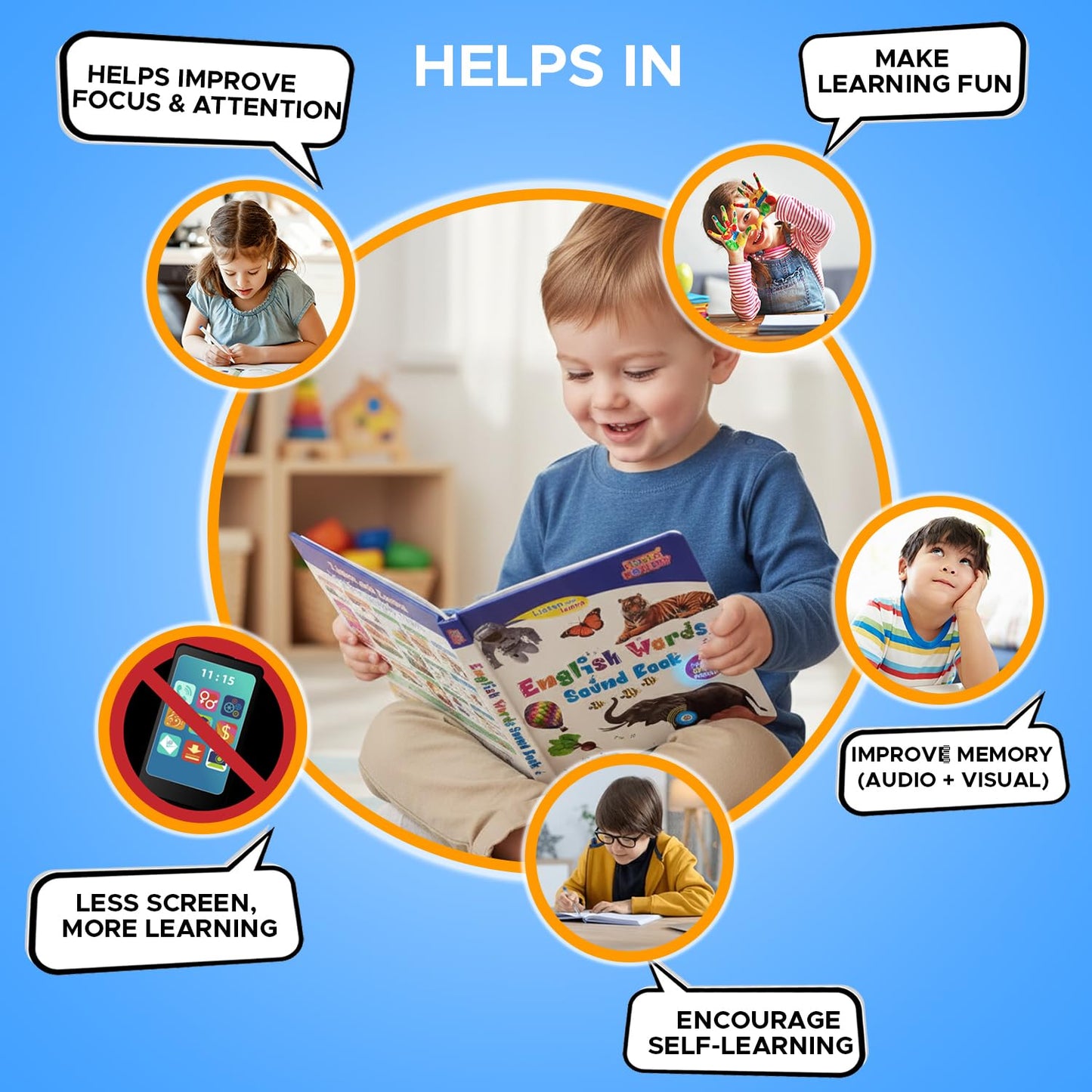 English Words Sound Book for Kids and Children | Early Learning Toy for Boys & Girls