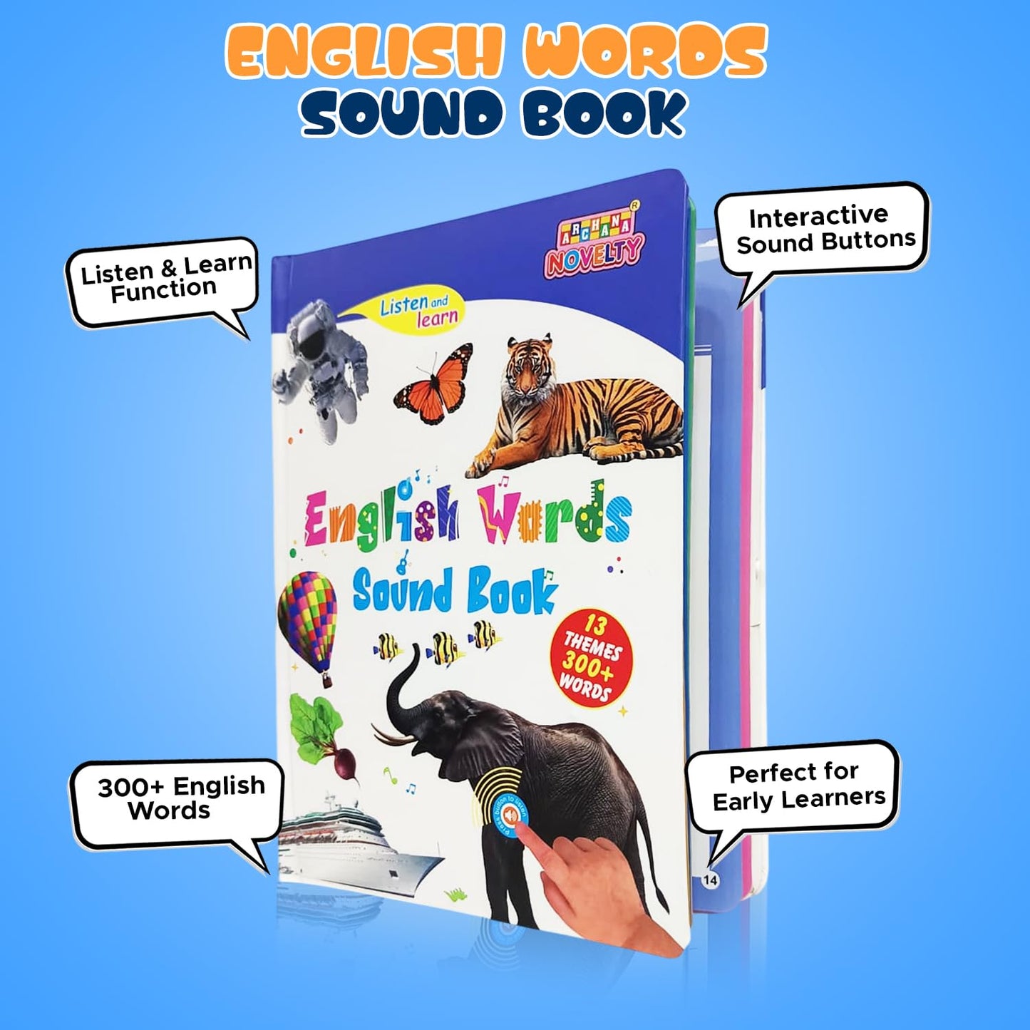 English Words Sound Book for Kids and Children | Early Learning Toy for Boys & Girls