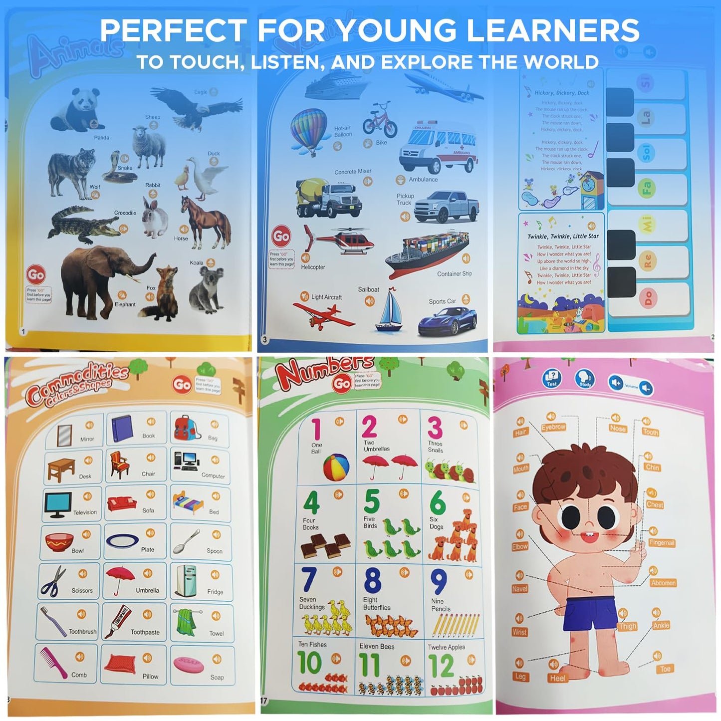 English Words Sound Book for Kids and Children | Early Learning Toy for Boys & Girls