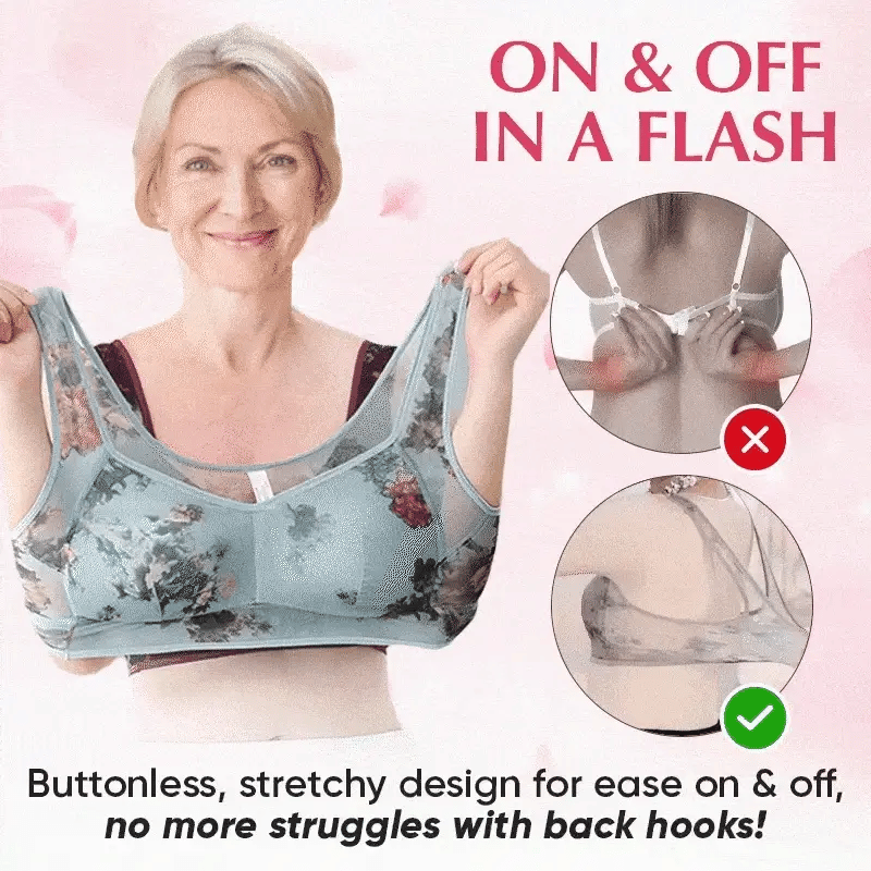 Ice Silk Lace Cooling Comfort Bra - Pack Of 2