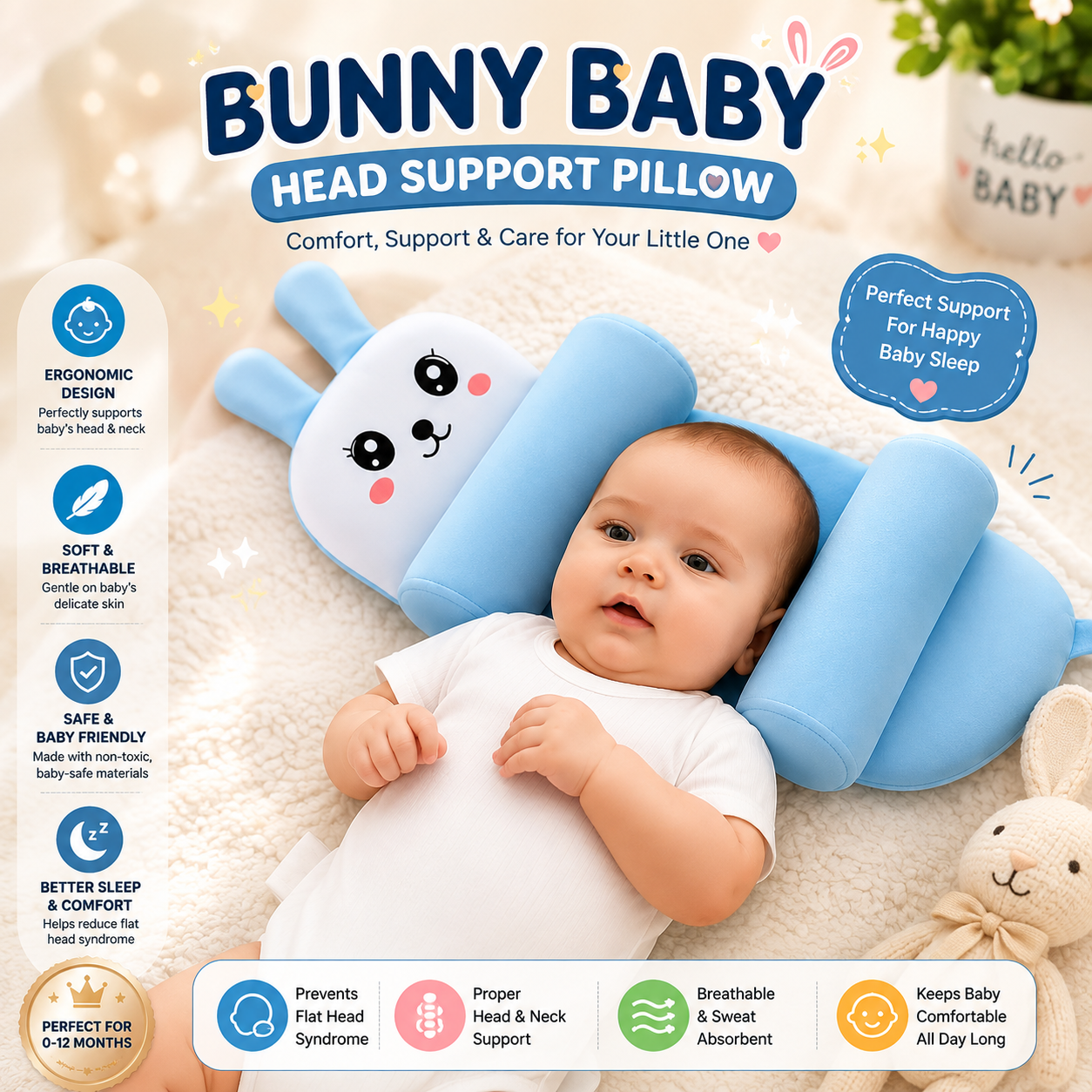 Baby Shaping Head Support Pillow