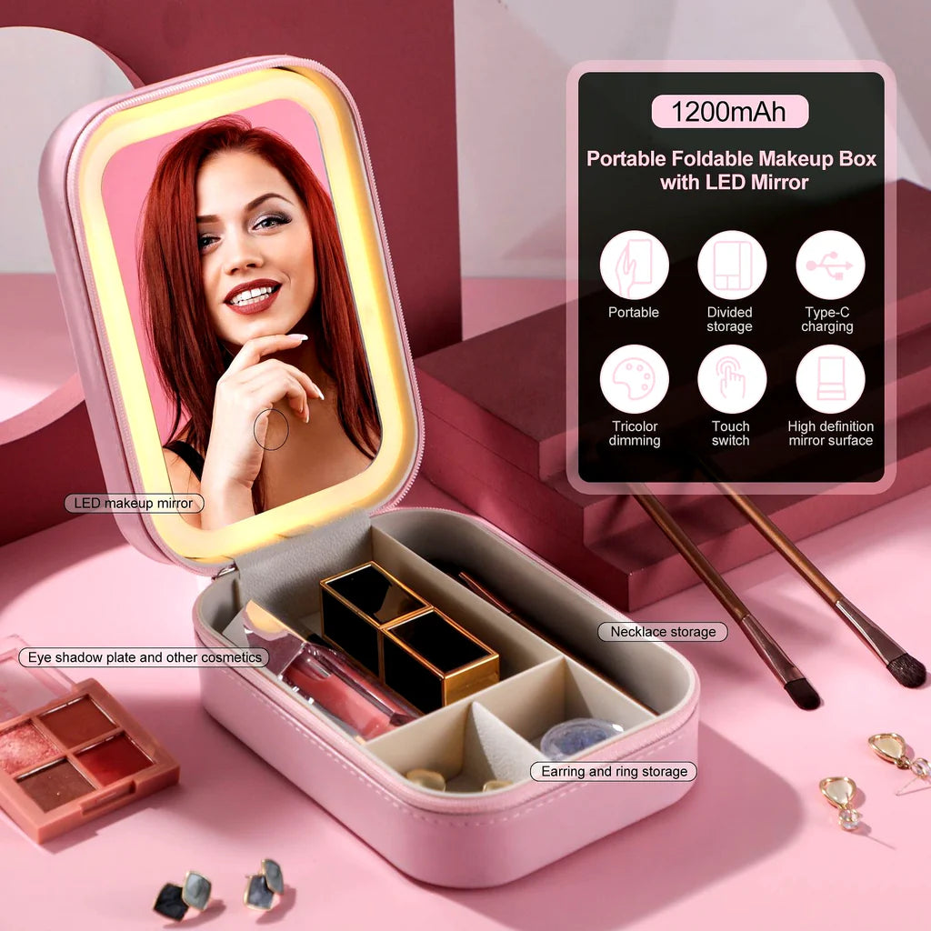 LED Mirror Makeup & Jewellery Box