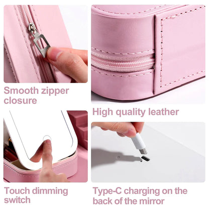 LED Mirror Makeup & Jewellery Box