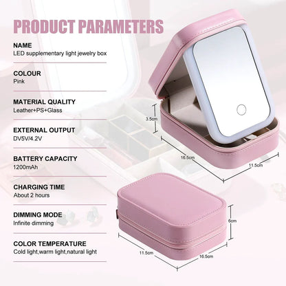LED Mirror Makeup & Jewellery Box