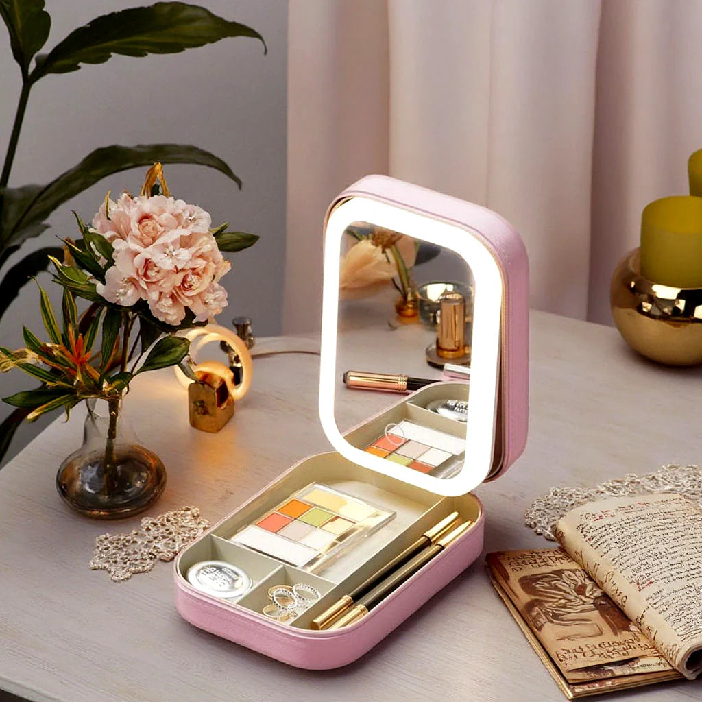 LED Mirror Makeup & Jewellery Box