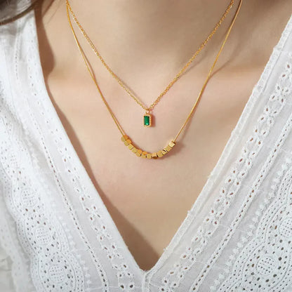 Emerald Vine Necklace - Gold