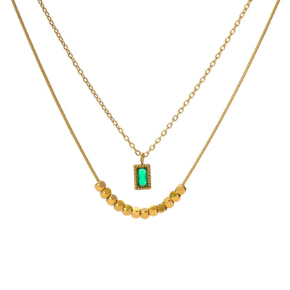 Emerald Vine Necklace - Gold