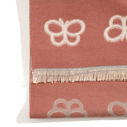 BlushWhisper Butterfly Knit Shawl-Pink,Beige