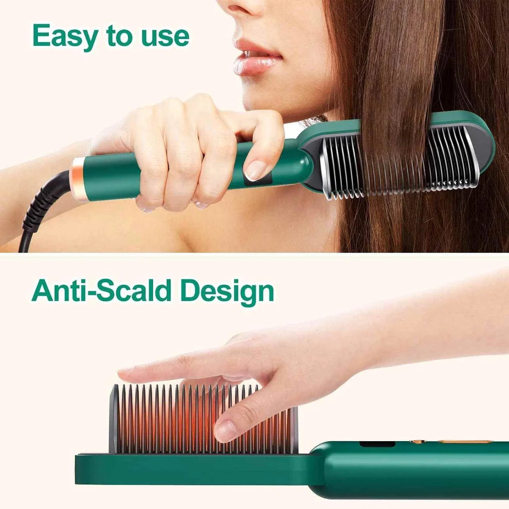 Hair Straightener Comb: 3-in-1 Styling Brush