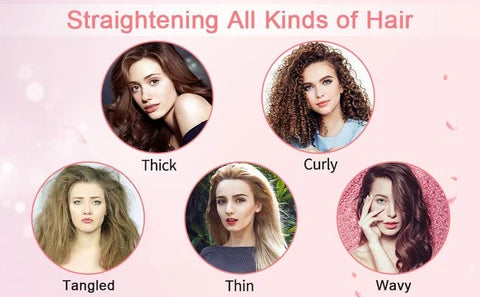 Hair Straightener Comb: 3-in-1 Styling Brush