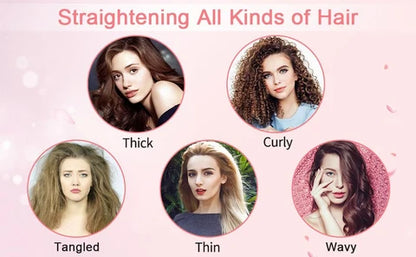 Hair Straightener Comb: 3-in-1 Styling Brush
