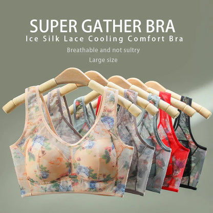 Ice Silk Lace Cooling Comfort Bra - Pack Of 2