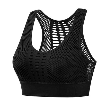 Push-Up Breathable Mesh Sports Bra