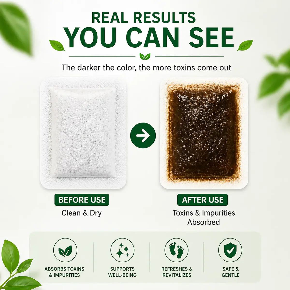 Herbal Giloy Detox Foot Patches 🌿(Pack of 20🔥)