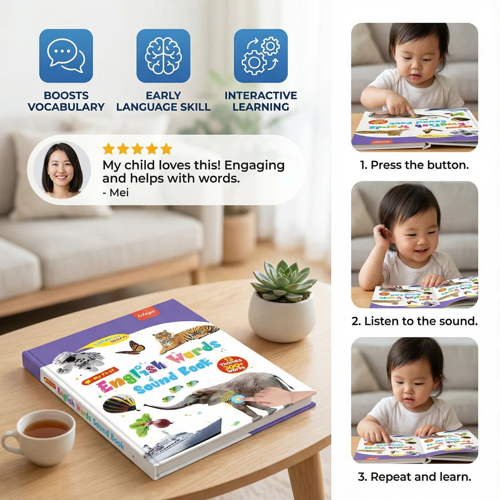 English Words Sound Book for Kids and Children | Early Learning Toy for Boys & Girls
