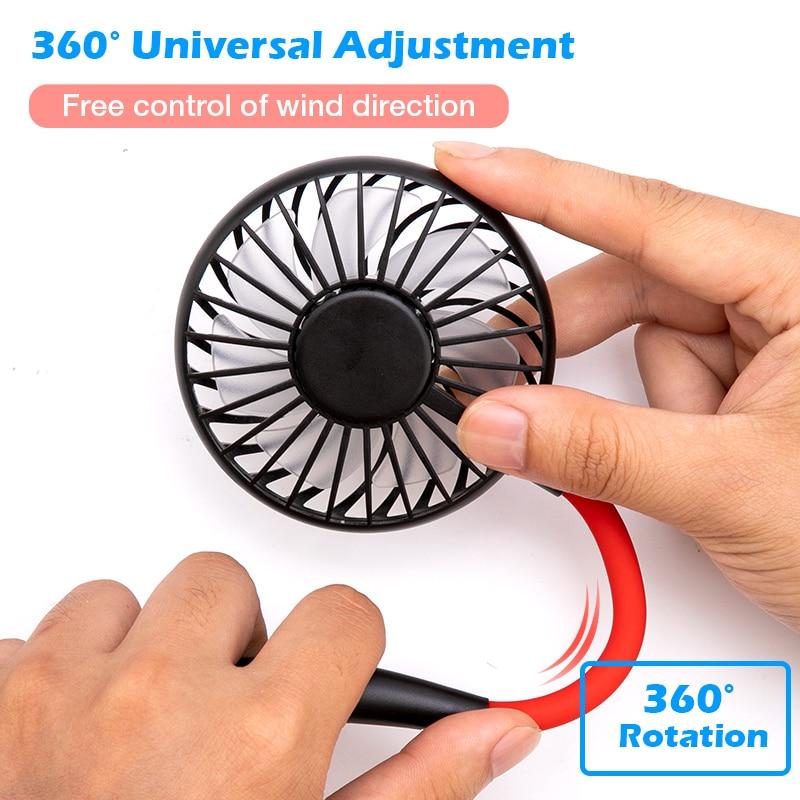 PORTABLE USB HANDS-FREE AIR COOLER FAN NECKBAND