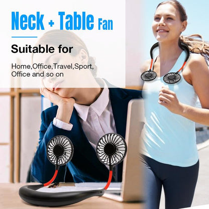 PORTABLE USB HANDS-FREE AIR COOLER FAN NECKBAND