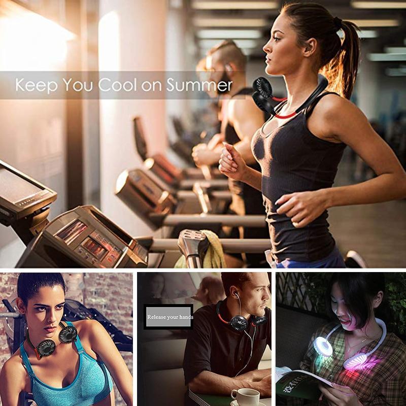 PORTABLE USB HANDS-FREE AIR COOLER FAN NECKBAND