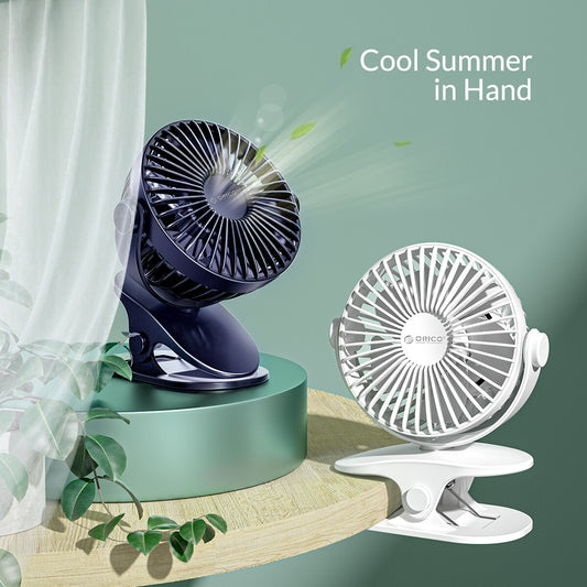 Portable Clip Fan With 360° Rotation & Strong Airflow